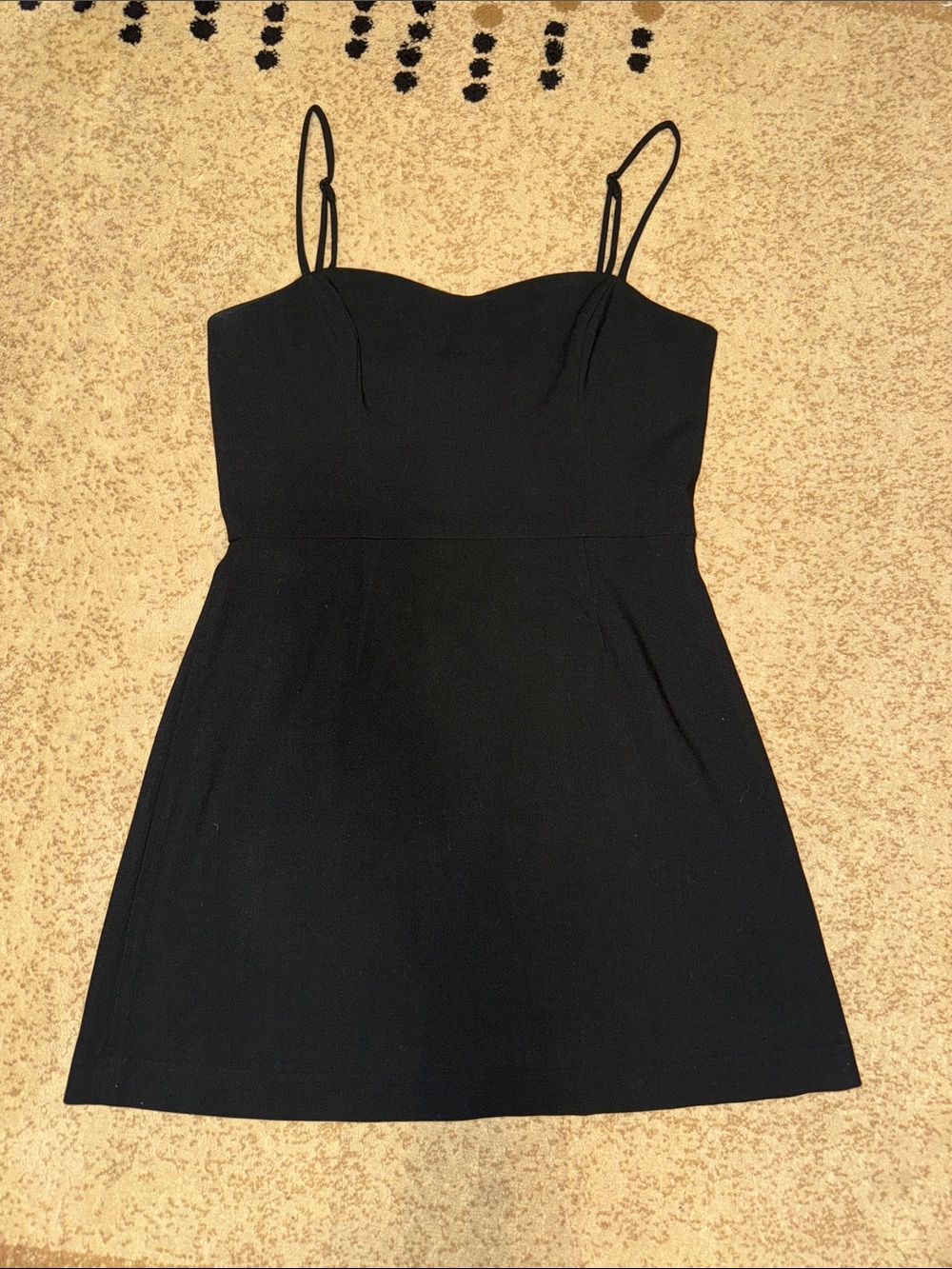 French Connection Black Spaghetti Strap Mini Dress
